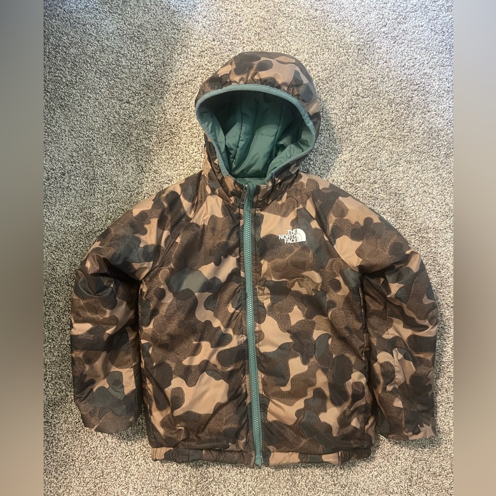 The North Face Camo Jacket with Green Interior